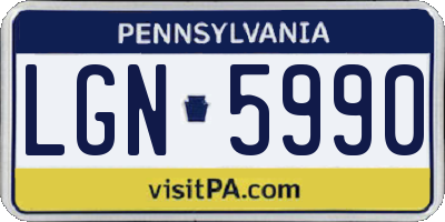 PA license plate LGN5990