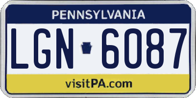 PA license plate LGN6087