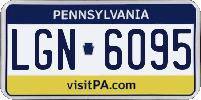 PA license plate LGN6095