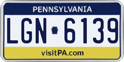PA license plate LGN6139