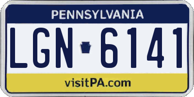 PA license plate LGN6141