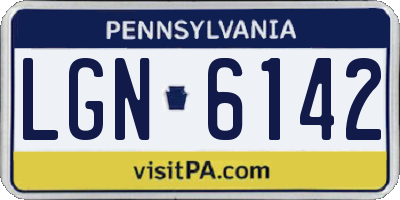 PA license plate LGN6142