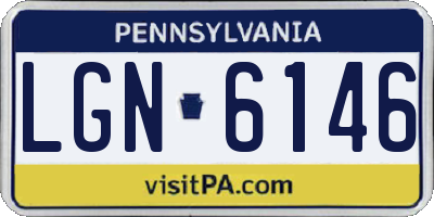 PA license plate LGN6146
