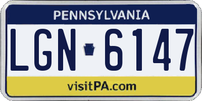 PA license plate LGN6147