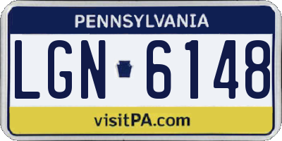 PA license plate LGN6148