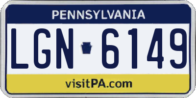 PA license plate LGN6149