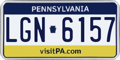 PA license plate LGN6157