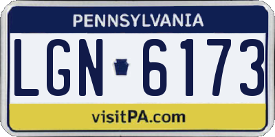 PA license plate LGN6173