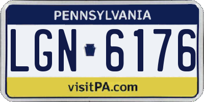 PA license plate LGN6176