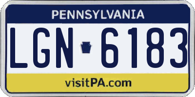 PA license plate LGN6183