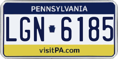 PA license plate LGN6185