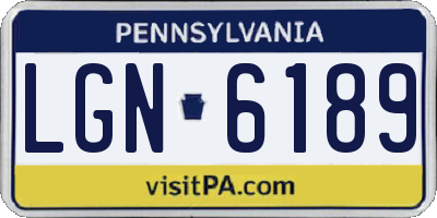 PA license plate LGN6189