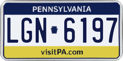 PA license plate LGN6197
