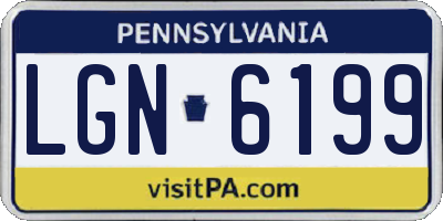 PA license plate LGN6199