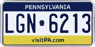PA license plate LGN6213