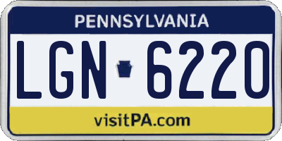 PA license plate LGN6220