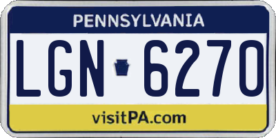 PA license plate LGN6270