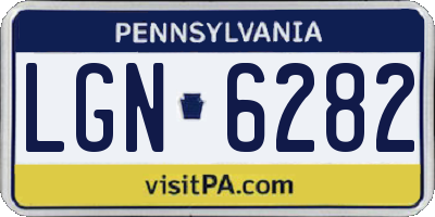 PA license plate LGN6282