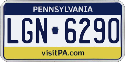 PA license plate LGN6290