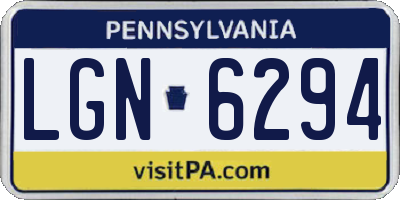 PA license plate LGN6294