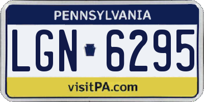 PA license plate LGN6295