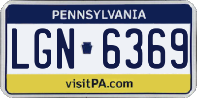 PA license plate LGN6369