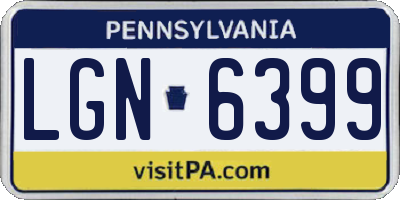 PA license plate LGN6399