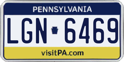 PA license plate LGN6469