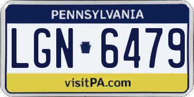 PA license plate LGN6479