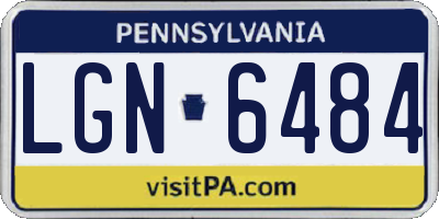 PA license plate LGN6484