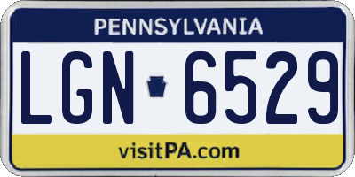 PA license plate LGN6529