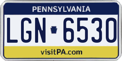 PA license plate LGN6530