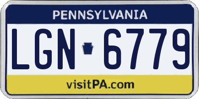 PA license plate LGN6779
