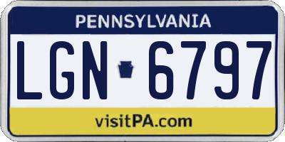 PA license plate LGN6797