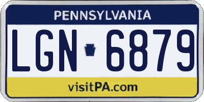 PA license plate LGN6879