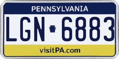PA license plate LGN6883
