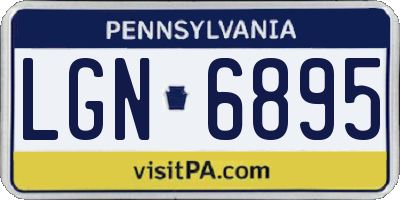 PA license plate LGN6895