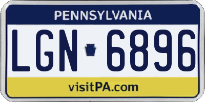 PA license plate LGN6896
