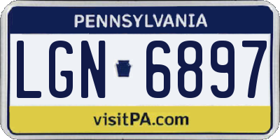 PA license plate LGN6897