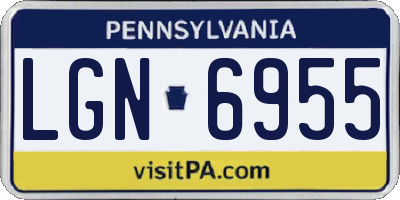 PA license plate LGN6955