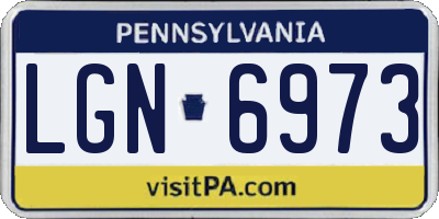 PA license plate LGN6973