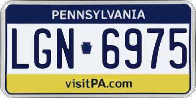 PA license plate LGN6975