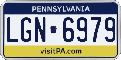 PA license plate LGN6979