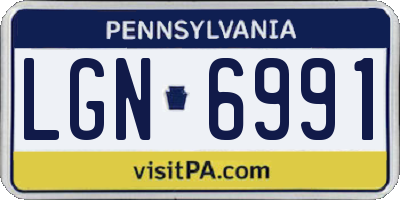 PA license plate LGN6991