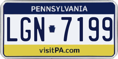 PA license plate LGN7199