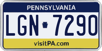 PA license plate LGN7290