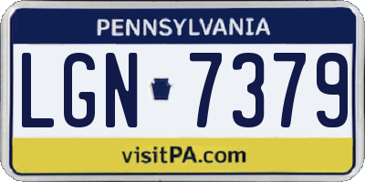 PA license plate LGN7379