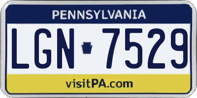PA license plate LGN7529