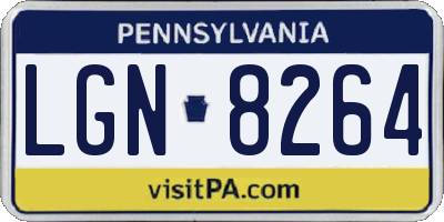 PA license plate LGN8264