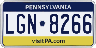 PA license plate LGN8266